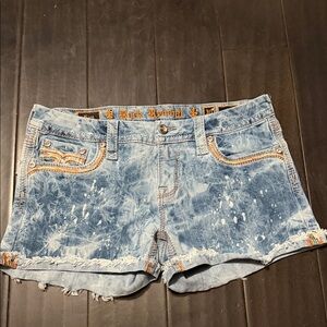 Rock Revival Acid Washed Shorts